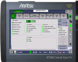 안리쓰, 현장 휴대용 Network Master™ 프로 강화. 100G CFP4, QSFP28, SFP28 지원